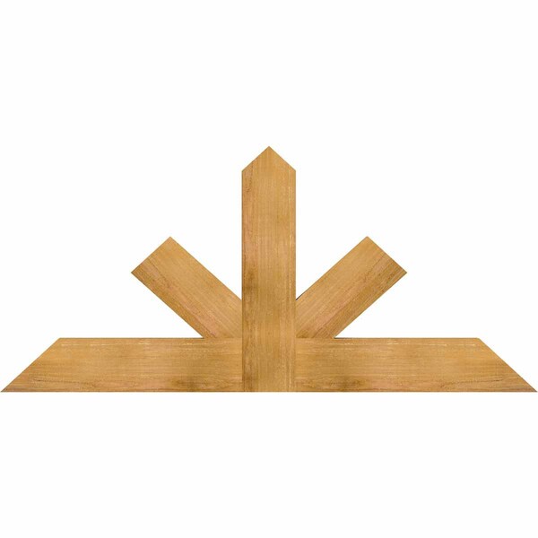 Ekena Millwork Saratoga Rough Sawn Timber Gable Bracket, Western Red Cedar, 60"W x 27"H x 2"D x 6"F, 11/12 Pitch GBW060X27X0206SAR00RWR - main